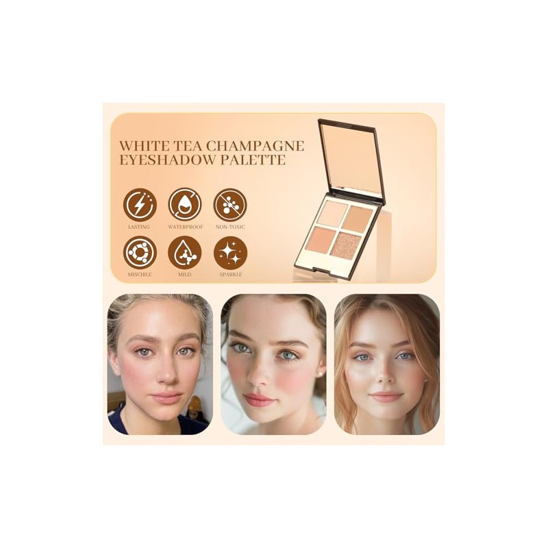 Paleta De Sombras De Ojos Mate Y Brillantes Kit Resistente