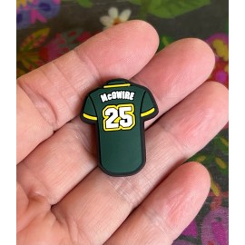 1 Piece NEW OAKLAND Baseball Player Athlete #25 McGwire Big Mac Shoe Charm Shoe