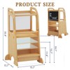 Toddler Tower with Chalkboard, Toddler Kitchen Stool Helper with Support