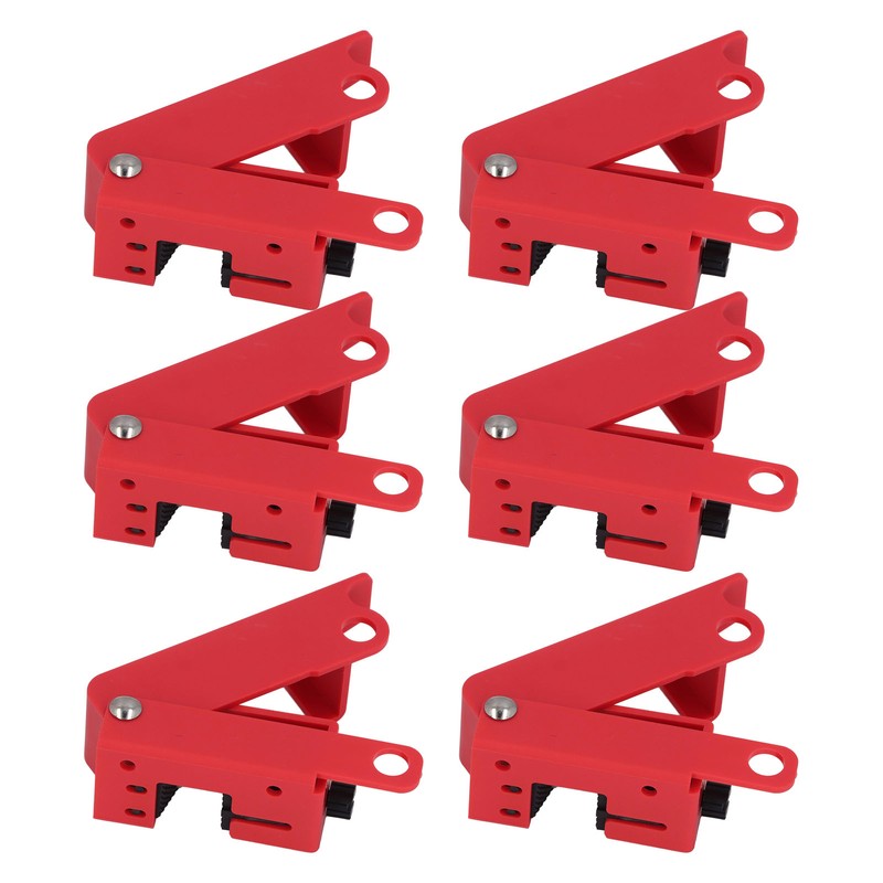 6Pcs Circuit Breaker Lockout Bundle Grip Style Standard Lock Tag