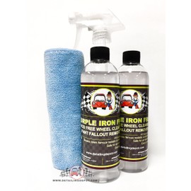 AutoSmart Wheel Cleaner Combo Pack Iron Free 16.9OZ with Free Microfiber Towel