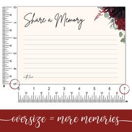 50 Deluxe Share A Memory Card For Celebration Of Life,Oversize,5"x7",Celebration of Life,Birthday,Funeral,Memorial,Graduation,Bridal Shower Game,Going Away,Anniversary,Retirement