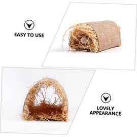 INOOMP Hamster Tunnel Ferret Toy Pet Tunnel Rabbit Bunny Tunnel Nest Hamster Cage Chinchilla Toys Grass Hamster Accessories Rabbits Woven Guinea Pig Toys Guinea Pig Cage Accessories Linen