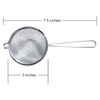 Cuisinox Fine Mesh Strainer, Stainless Steel with Handle, 3" x