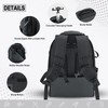 KUNN Tool Backpack with Wheels, Heavy Duty Rolling Tool Bag