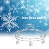 Palpitate Snowflake Anklet Bracelets for Women 925 Sterling Silver Snowflake