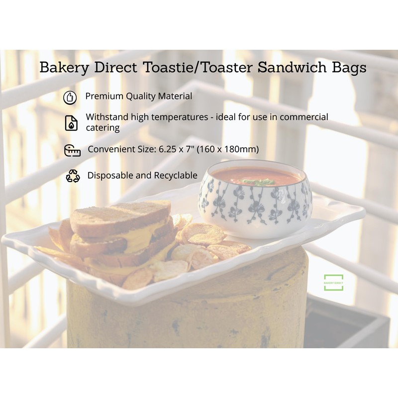 Bakery Direct Toastie/Toasta Sandwich Bags for Catering Hygienic Single use