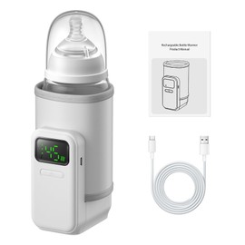 Portable Bottle Warmer, Rechargeable 5000 mAh Battery,Digital Display
