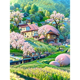 Omeblos Diamond Painting Kits for Adults, Landscape Diamond Art Kits, 5D Diamond Painting Kits, Landscape Gem Art Kits Adults and Crafts Home Decor 30x40cm