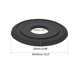 PATIKIL Ceiling Medallion, 12" OD x 4" ID PU Decorative Ceiling Light Medallion Chandelier Medallion Molded Ceiling Light Cover Plate for Ceiling Light Fixtures Fans, Black