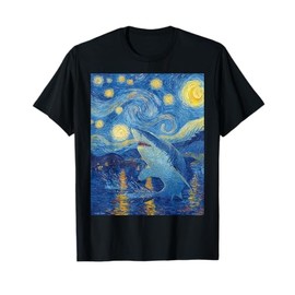 Cool Shark Stuff Van Gogh Starry Night For Men Women Kids T-Shirt