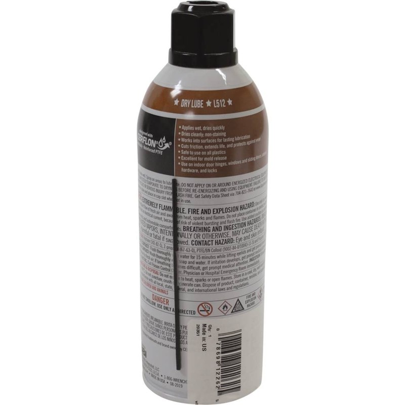 Liquid Wrench Stens 752-922 Dry Lubricant Compatible with/Replacement L512 Clear,
