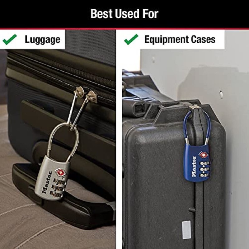 Master Lock Padlock, Set Your Own Combination TSA Locks for