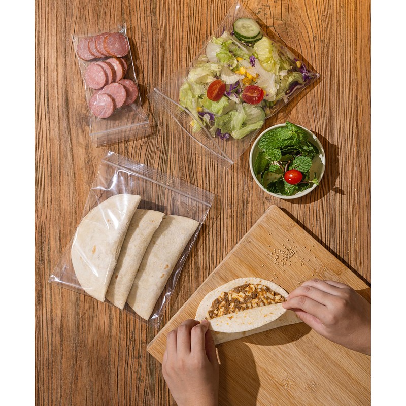 Vertical Snack Food Storage Zipper Bags- 100 Count, BPA-Free, 2