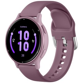 IMIVIO 20mm Silicone Band Compatible with Garmin Vivoactive 3 Watch Bands/Vivoactive 5/6 Watch Bands/Venu/Venu 2 Plus/Venu Sq for Women Men, Soft Sport Replacement Strap for Forerunner 645/245