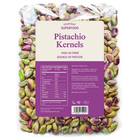 Everyday Superfood Shelled Pistachios, Unsalted and Raw Pistachio Nut Kernels, Ideal for Baking or as Snack, Certified Vegan and Kosher, 150g