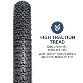 2-PCS 24" Mountain Bike Tires 24x1.95/53-507 Compatible with Mountain Bike 24 x 1.95 Bicycle Tires (Y-1502)