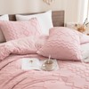 Andency Pink Tufted Comforter Set Queen(90x90Inch), 3 Pieces(1 Boho Comforter,