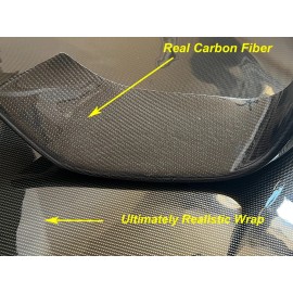 Olimia 72"x60" Ultra Gloss 9D Pet Black Carbon Fiber Vinyl Wrap Bubble Free 6ft x 5ft