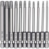 Torx Screwdriver Bit, Hollow Torx Head, Set of 11, 3.0