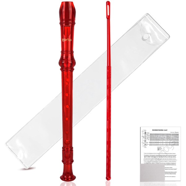Soprano Recorder, German Style C Key, 8 Hole Flute Removable,