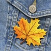 Fall Leaf, Orange and Yellow, Autumn, Maple Tree, Embroidered, Iron
