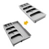 Kitchen DrawerStore Expandable Set，Expandable Plastic Kitchen Cabinet Drawer Storage Organizer