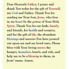 Needzo Prayer of Thanksgiving Laminated Holy Cards, 4 3/8 Inch,