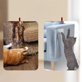 12-Pack Anti-Cat Scratching Tape - Heavy Duty Protective Furniture Guard with Adhesive Strip - Durable, Removable, and Safe for Pets and Home Decorations