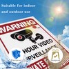 Linkidea Video Surveillance Sign, No Trespassing & Security Warning, Surveillance