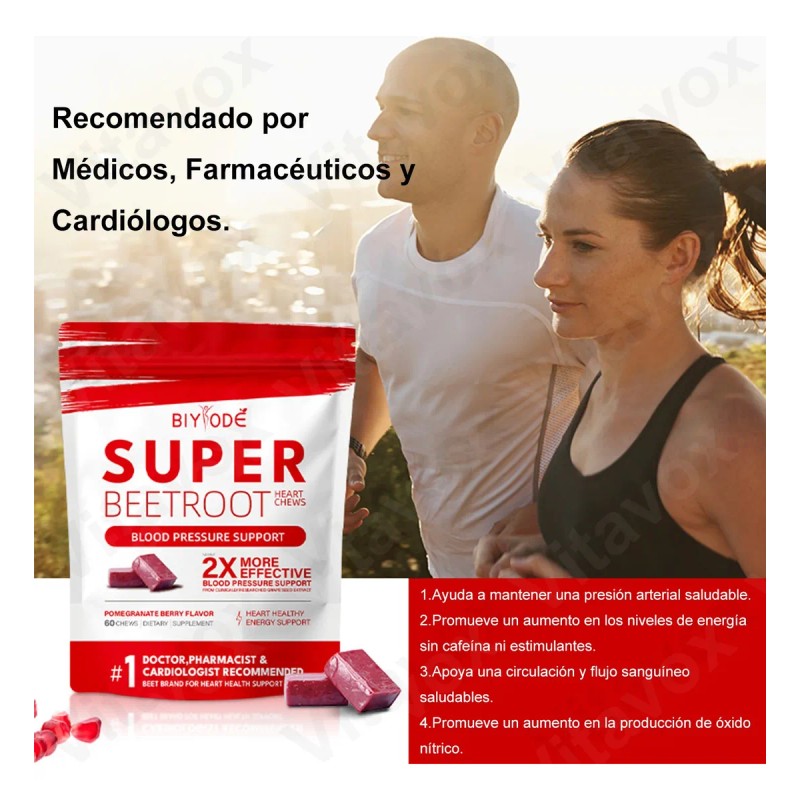 3pc Gomitas De Superbeets-corazón, Energía Y Circulación