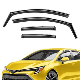 Extra Durable Window Deflectors in-Channel Window Visors Rain Guards Fit for Toyota Corolla 2020-2025 Hatchback, Sun Visors, Wind VentVisors, Vent Shades, Exterior Car Accessories - 4 pcs. AG0525
