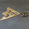 CUTOOP 4pcs Retro Style Antique Brass Triangle Corner Protector with