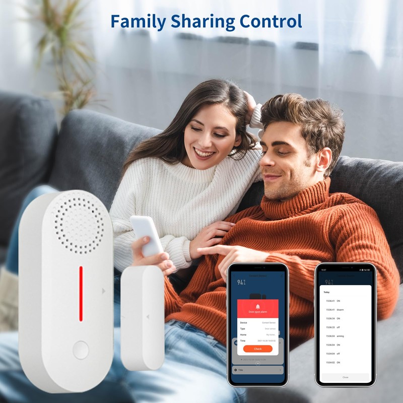 eMylo Door Alarm Sensor Window Alarm, Tuya Wireless Smart WiFi