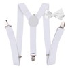 BUZZxSELECTION LBT017 Men's Suspenders Y-Shaped Rubber Casual Formal Bow Tie