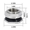 Beduan 1" Female Bulkhead Water Tank Connector Stainless Steel Thru-bulk