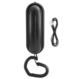TCF1000 Wall Mounted Telephone, Black Desktop Landline Telephone Table Wall Hanging Dual Purpose Telephone Corded Landline Telephone for Hotel Office Family Elevator Bathroom