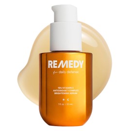 Remedio para la defensa diaria | Suero iluminador complejo de vitamina C al 15% | Vitamina C estabilizada con antioxidantes de última generación, ácido ferúlico, ectoína | Sin fragancia | Por el dermatólogo Dr. Shah | 1 onza líquida