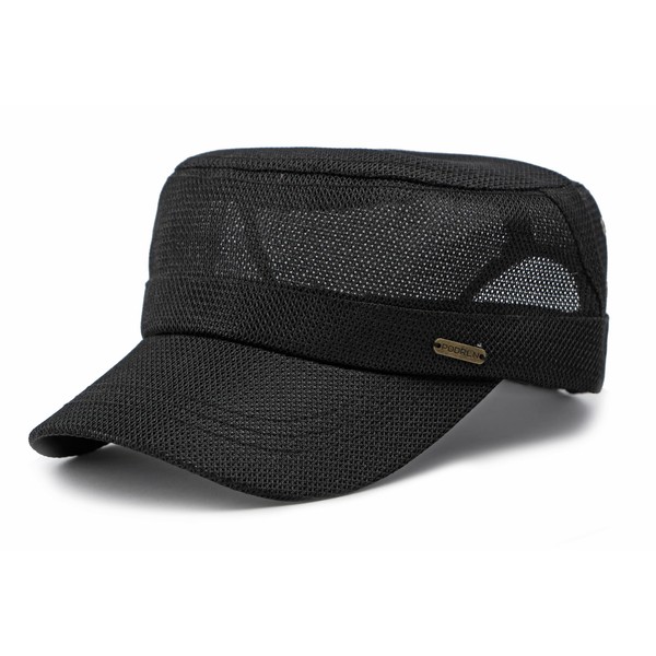 Lovechic Men's Hat, Work Cap, Mesh, Polyester, Plain, Spring, Summer,