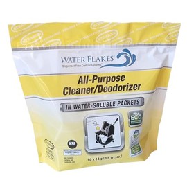 Water Flakes Stearns All-Purpose Cleaner/Deodorizer in Premeasured Packets (1 resealable bag per case - 90 x 0.5 oz. packets)