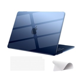 eleger Case Compatible with MacBook Air 13 inch M4 A3240 M3 A3113 M2 A2681 [Match Mac's Midnight], 2025 2024 2022 Released, Hard Plastic Shell Cover for MacBook Air 13.6", Midnight Clear