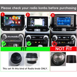 Auovo AC Knob Cover Fit for Toyota RAV4 Accessories 2025 2024 2023 2022 2021 2020 2019 Rav4 Radio Volume Tune Audio Push Start Button Air Conditioning Knob Cover Ring Trims 6pcs (Pink)