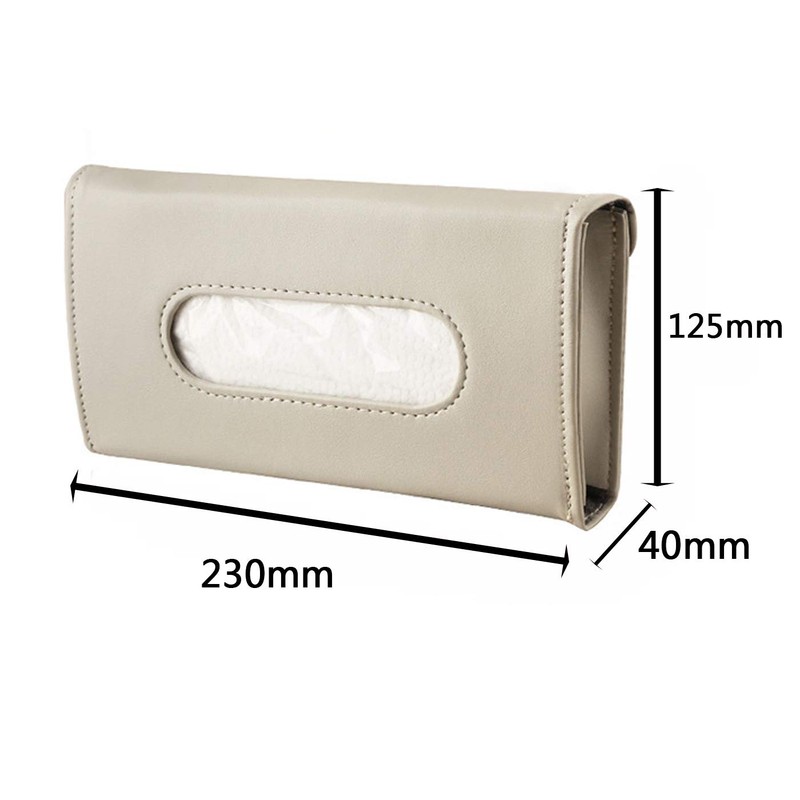 Car Visor Tissue Box Multifunctional Car Tissue Holder PU Leather
