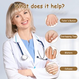 Carreneu Pack of 24 Hammer Toe Pads, Hammer Toe Correction, Reusable Toe Pads, Gel Toe Separators, Correction Overlapping Toes, for Men and Women