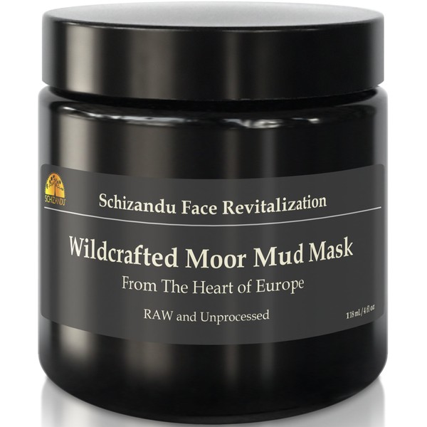Schizandu Organics Mud Mask - Stimulating 100% Natural Facial Moor Mud Mask | 4 oz. Jar | Use Daily for Cleansing, Detoxification, Hydration, and Cellular Regeneration with Fulvic Acid