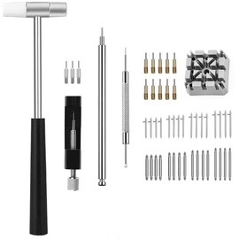 TICFROG Watch Band Adjustment Tool, 51 Piece Set, Watch Band, Watch Strap Replacement Tool, Spring Bar Remover, Watch, Pin Removal Tool, Good Quality, 32 Pieces, Spring Bars, 10 Replacement Needles,
