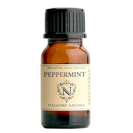 NAGOMI AROMA Peppermint, 0.3 fl oz (10 ml), AEAJ Certified Essential Oils, Aroma Oil