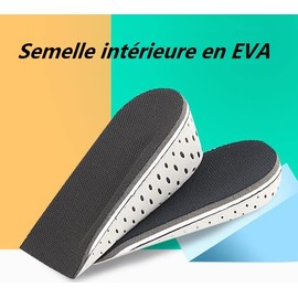 LATRAT 1 Pair Unisex Breathable Increased Insoles Invisible Shoe Pad Insoles for Men and Women Shoes, 2cm-4cm Raised Insoles (4cm)