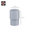 INEFA Downpipe Connector, PVC DN100 / 100 mm, Grey, Drain