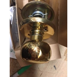 Weiser NEW WEISER LOCK FAIRFAX PASSAGE KNOB POLISHED BRASS, EASY INSTALL FREE SHIPPING